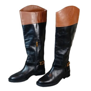 Vince Camuto Women's Amanyir Knee High Boot in Black Leather size 6.5